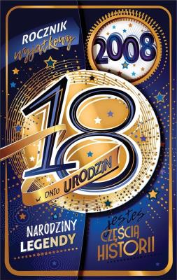 Opakowanie Kartka okolicznościowa Urodziny 18