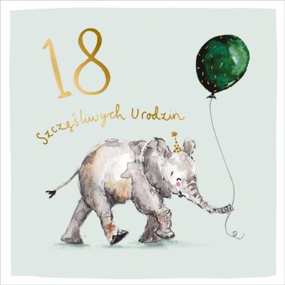 Opakowanie Kartka okolicznościowa Urodziny 18