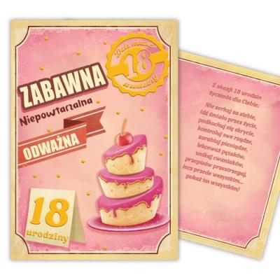 Opakowanie Kartka okolicznościowa Urodziny 18