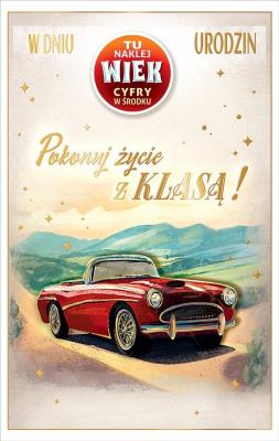 Opakowanie Kartka okolicznościowa Urodziny (wymienne cyfry)