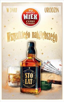 Opakowanie Kartka okolicznościowa Urodziny (wymienne cyfry)