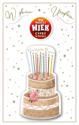 Opakowanie Kartka okolicznościowa Urodziny (wymienne cyfry)