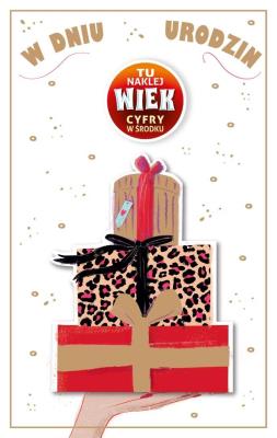 Opakowanie Kartka okolicznościowa Urodziny (wymienne cyfry)