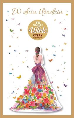 Opakowanie Kartka okolicznościowa Urodziny (wymienne cyfry)