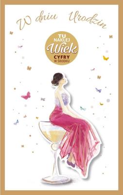 Opakowanie Kartka okolicznościowa Urodziny (wymienne cyfry)