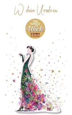 Opakowanie Kartka okolicznościowa Urodziny (wymienne cyfry)