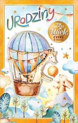 Opakowanie Kartka okolicznościowa Urodziny (wymienne cyfry)