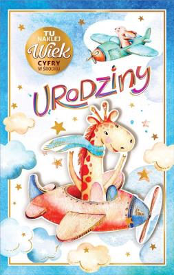 Opakowanie Kartka okolicznościowa Urodziny (wymienne cyfry)