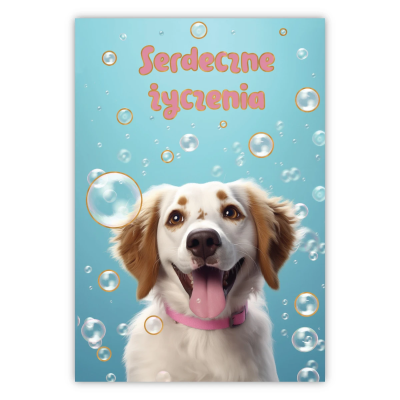 Kartka okolicznościowa W dniu urodzin pies. Wydawca: Trend. SmakLiter.pl Opakowanie Kartka okolicznościowa W dniu urodzin pies