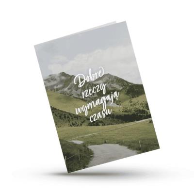Opakowanie Kartka składana - Dobre rzeczy wymagają czasu