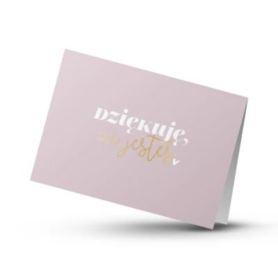 Opakowanie Kartka składana - Dziękuję że jesteś złocona