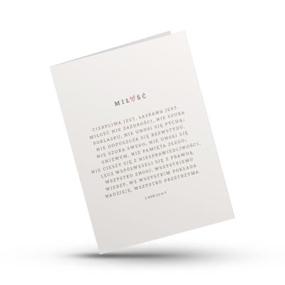 Opakowanie Kartka składana - Hymn o milości - serduszko