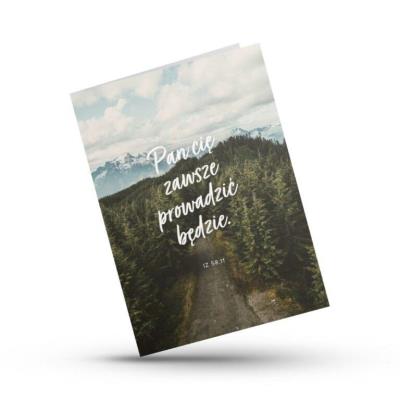 Opakowanie Kartka składana - Pan Cię zawsze - las