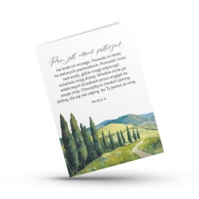 Opakowanie Kartka składana - Pan jest pasterzem - pejzaż