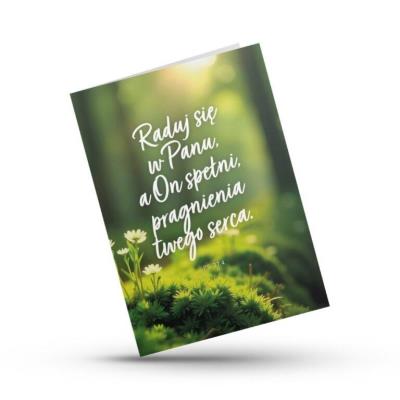 Opakowanie Kartka składana - Raduj się w Panu - las