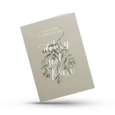 Opakowanie Kartka składana - Skosztujcie - oliwka