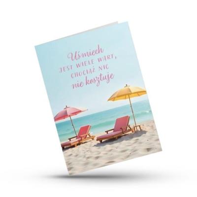 Opakowanie Kartka składana - Uśmiech jest wiele wart