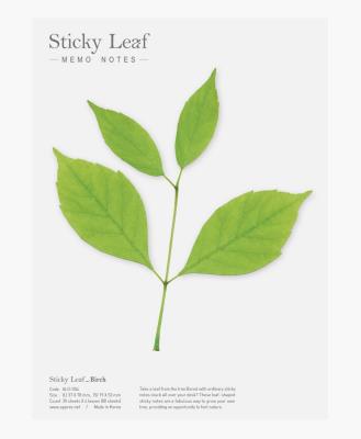 Opakowanie Kartki samoprzylepne Brzoza zielona L