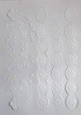 Opakowanie Karton sztancowane ornamenty bordiury i kwiaty