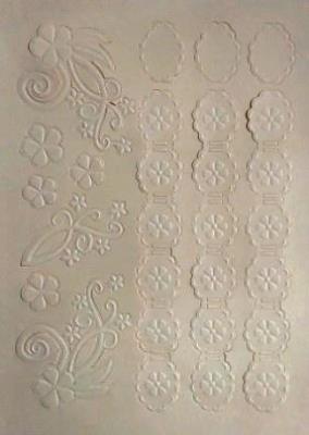 Opakowanie Karton sztancowane ornamenty bordiury i kwiaty
