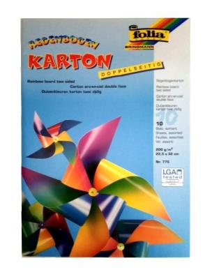 Opakowanie Karton tęczowy 200g gładki 10 arkuszy