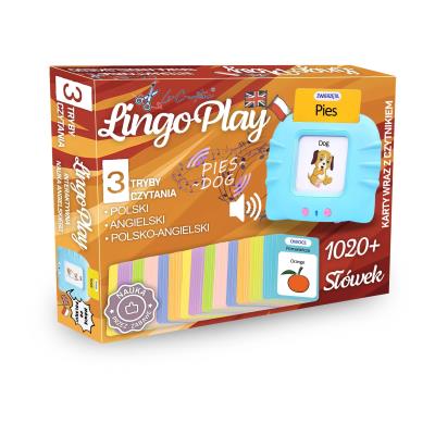 Karty do nauki Angielskiego Lingo Play Niebieskie. Wydawca: MTA TRADING. SmakLiter.pl Opakowanie Karty do nauki Angielskiego Lingo Play Niebieskie