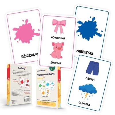 Opakowanie Karty obrazkowe Fiszki Kolory