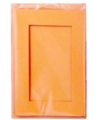 Opakowanie Karty passepartout prostokąt pomarańcz 10,5x15cm