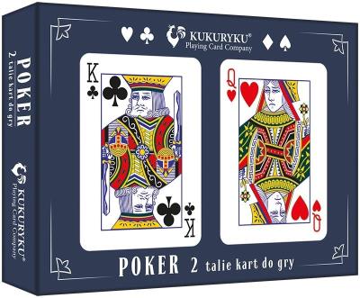 Karty pokerowe - zestaw. Wydawca: Kukuryku. SmakLiter.pl Opakowanie Karty pokerowe - zestaw