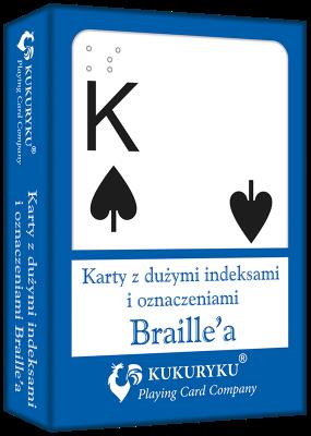 Opakowanie Karty z dużymi indeksami i znakami Braile'a niebieskie