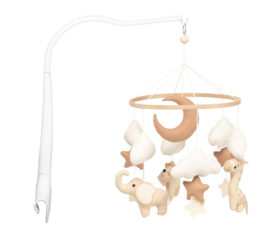 Karuzela do łóżeczka z uchwytem mocującym Leo. Wydawca: Neno. SmakLiter.pl Opakowanie Karuzela do łóżeczka z uchwytem mocującym Leo