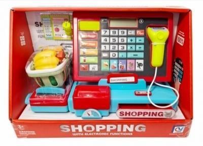 Kasa sklepowa z koszykiem i akcesoriami. Wydawca: SWEDE. SmakLiter.pl Opakowanie Kasa sklepowa z koszykiem i akcesoriami