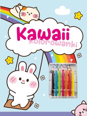 Okładka książki Kawaii kolorowanki. Niebieska