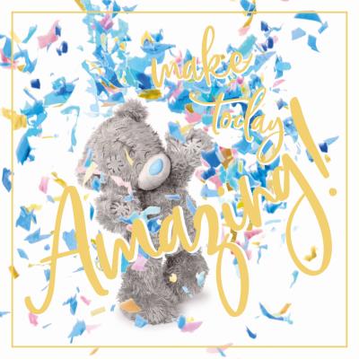 Opakowanie Kernet holograficzny 3D - Miś rzucający konfetti