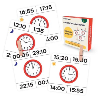 Okładka książki Klamerkowe zadania. Która jest godzina?