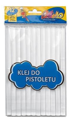 Klej do pistoletu 11mmx20cm 12szt. Wydawca: Alfa Pastello. SmakLiter.pl Opakowanie Klej do pistoletu 11mmx20cm 12szt