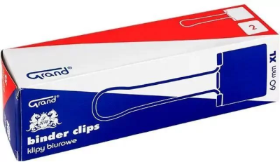 Klipy biurowe XL 60mm 2szt GRAND. Wydawca: Grand. SmakLiter.pl Opakowanie Klipy biurowe XL 60mm 2szt GRAND