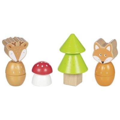 Klocki do wkręcania Leśni przyjaciele 14el. Wydawca: Goki. SmakLiter.pl Opakowanie Klocki do wkręcania Leśni przyjaciele 14el