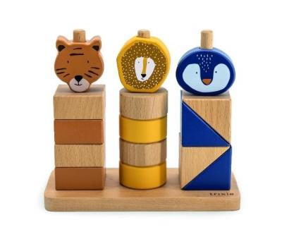 Klocki drewniane ze zwierzętami. Wydawca: Trixie Baby. SmakLiter.pl Opakowanie Klocki drewniane ze zwierzętami