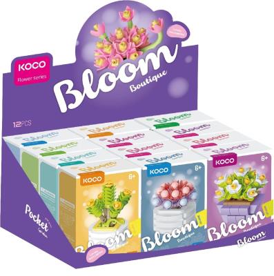 Opakowanie Klocki KOCO sukulenty doniczka 1szt.mix