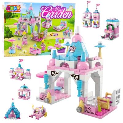 Opakowanie Klocki konstrukcyjne 6w1 budynek różowy 131el