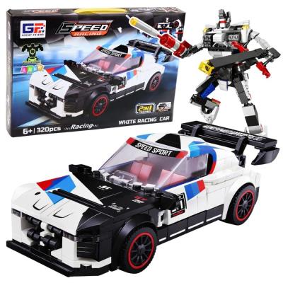 Opakowanie Klocki konstrukcyjne samochód sportowy robot 2w1