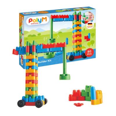 Opakowanie Klocki konstrukcyjne, Zestaw kreatywny Pojazdy budowlane, 80 el., 18m+, PolyM