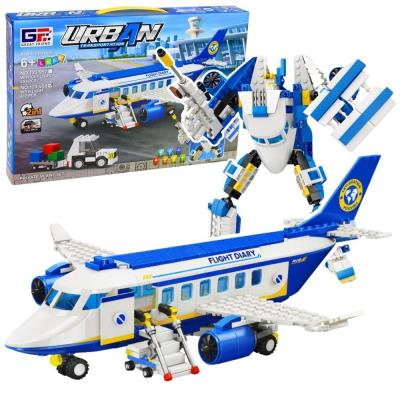 Opakowanie Klocki kostrukcyjne samolot pasażerski robot 2w1