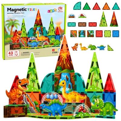 Opakowanie Klocki magnetyczne konstrukcyjne Dinozaury wulkan