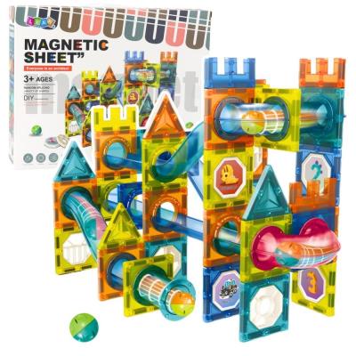 Opakowanie Klocki magnetyczne Tor kulkowy kolorowe 98el