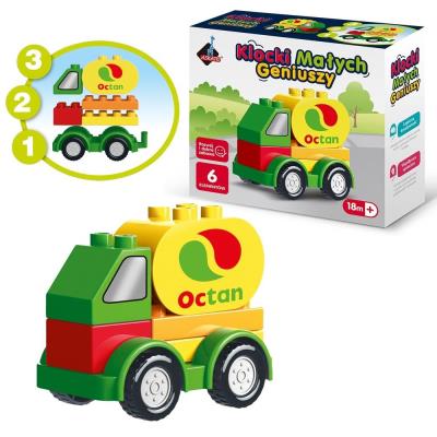 Opakowanie Klocki małych geniuszy Autko 6 elementów