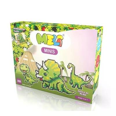 Klocki Meli Minis Dino 3w1. Wydawca: MELI. SmakLiter.pl Opakowanie Klocki Meli Minis Dino 3w1