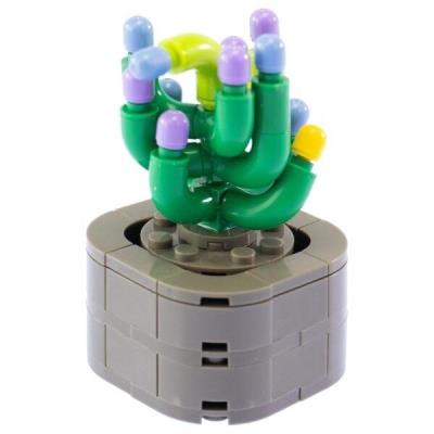 Opakowanie Klocki Mini Kwiaty Sanseweria fioletowa 136el