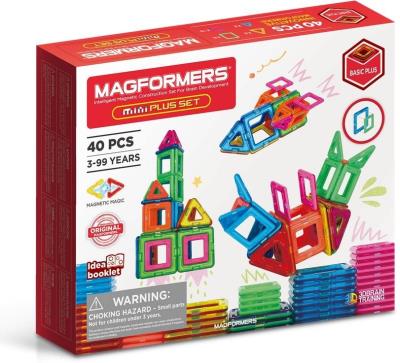 Klocki Mini Plus Set 40el. Wydawca: MAGFORMERS. SmakLiter.pl Opakowanie Klocki Mini Plus Set 40el